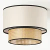 Plafondlamp Vienna van Weens vlechtwerk met stof^Westwing Collection Discount