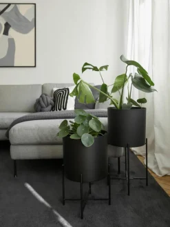 Plantenpotten Mina van metaal, set van 2^Westwing Collection Best