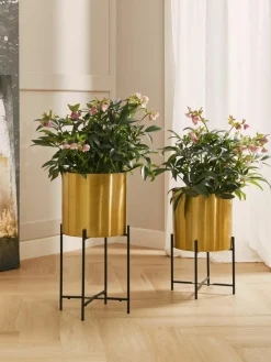 Plantenpotten Mina van metaal, set van 2^Westwing Collection Discount