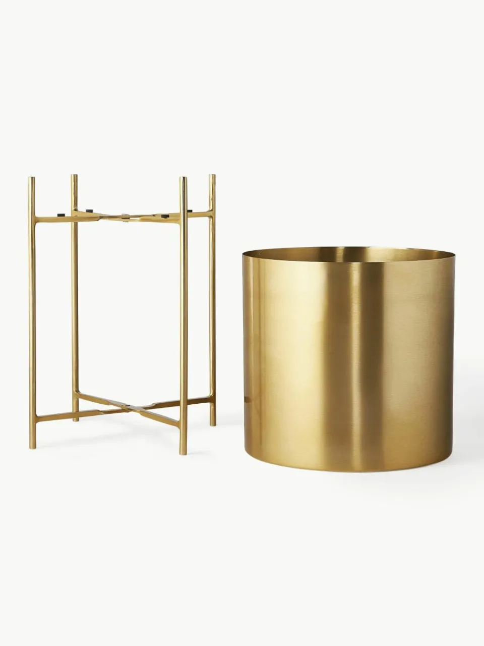 Plantenpotten Mina van metaal, set van 2^Westwing Collection Fashion