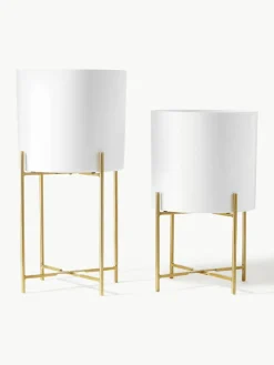 Plantenpotten Mina van metaal, set van 2^Westwing Collection Hot