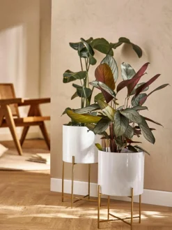 Plantenpotten Mina van metaal, set van 2^Westwing Collection Hot