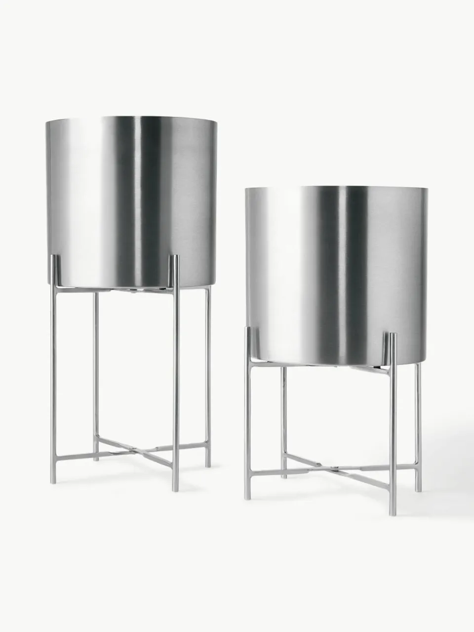 Plantenpotten Mina van metaal, set van 2^Westwing Collection New