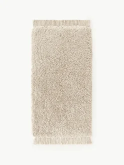 Pluizig hoogpolig vloerkleed Dreamy met franjes^Westwing Collection Best