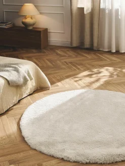 Pluizig rond hoogpolig vloerkleed Leighton^Westwing Collection Fashion