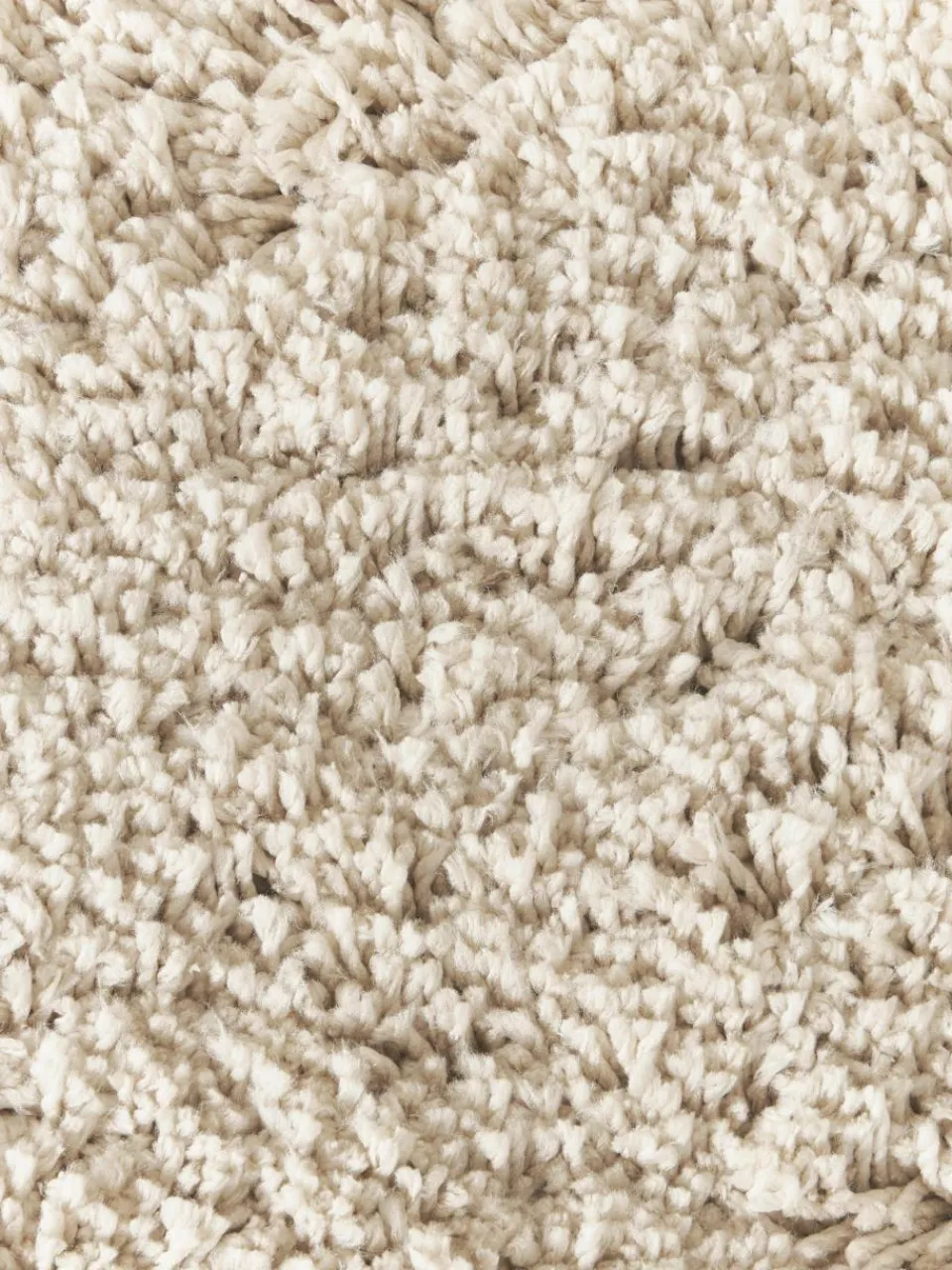 Pluizig rond hoogpolig vloerkleed Dreamy met franjes^Westwing Collection New
