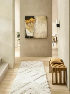 Pluizige hoogpolige loper Magda met verhoogd hoog-laag structuur^Westwing Collection Hot