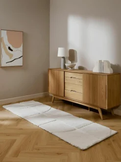 Pluizige hoogpolige loper Jade met verhoogd hoog-laag structuur^Westwing Collection Outlet