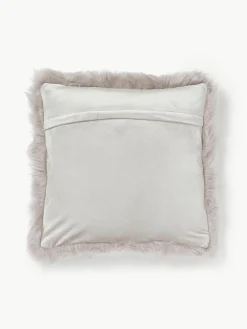 Pluizige kussenhoes van imitatievacht Mathilde, glad^Westwing Collection Outlet