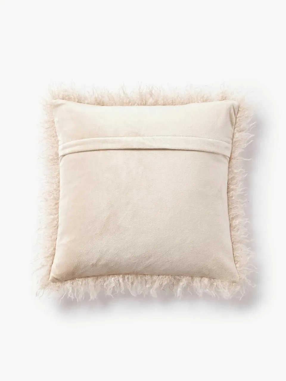 Pluizige kussenhoes van imitatievacht Morten, gekruld^Westwing Collection Clearance