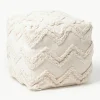 Poef Akesha met getuft zigzagpatroon^Westwing Collection Fashion