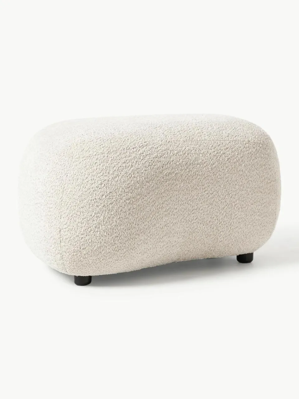 Poef Alba uit teddy-bouclé^Westwing Collection Sale