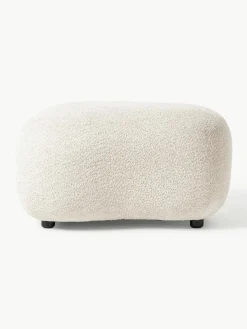 Poef Alba uit teddy-bouclé^Westwing Collection Sale