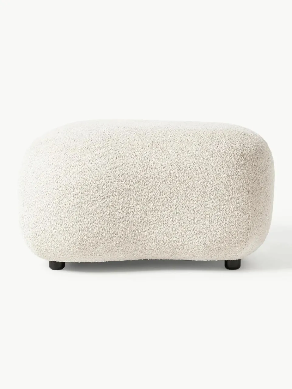 Poef Alba uit teddy-bouclé^Westwing Collection Sale