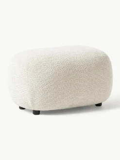 Poef Alba uit teddy-bouclé^Westwing Collection Sale