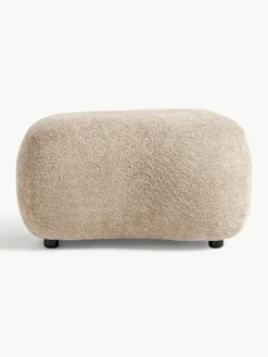 Poef Alba uit teddy-bouclé^Westwing Collection Best