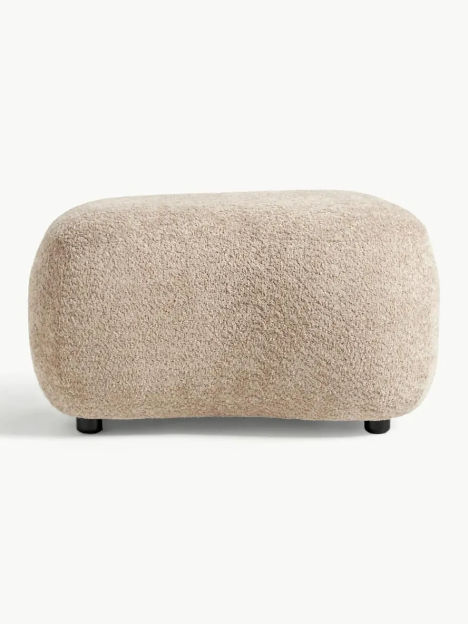 Poef Alba uit teddy-bouclé^Westwing Collection Best