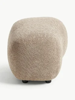 Poef Alba uit teddy-bouclé^Westwing Collection Best