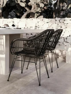Polyrotan armstoelen Costa, 2 stuks^Westwing Collection Hot