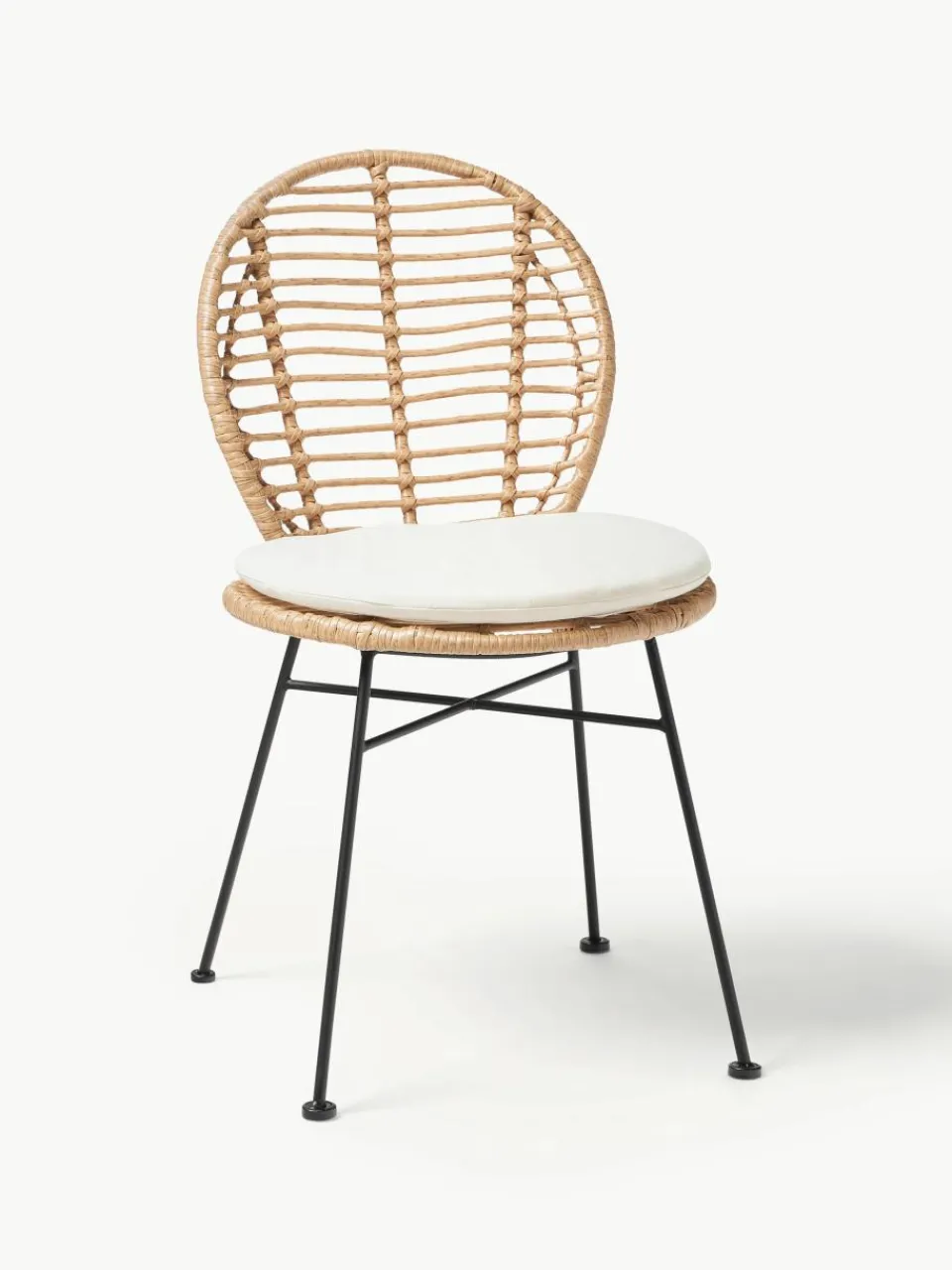 Polyrotan stoelen Cordula met stoelkussen, 2 stuks^Westwing Collection Outlet