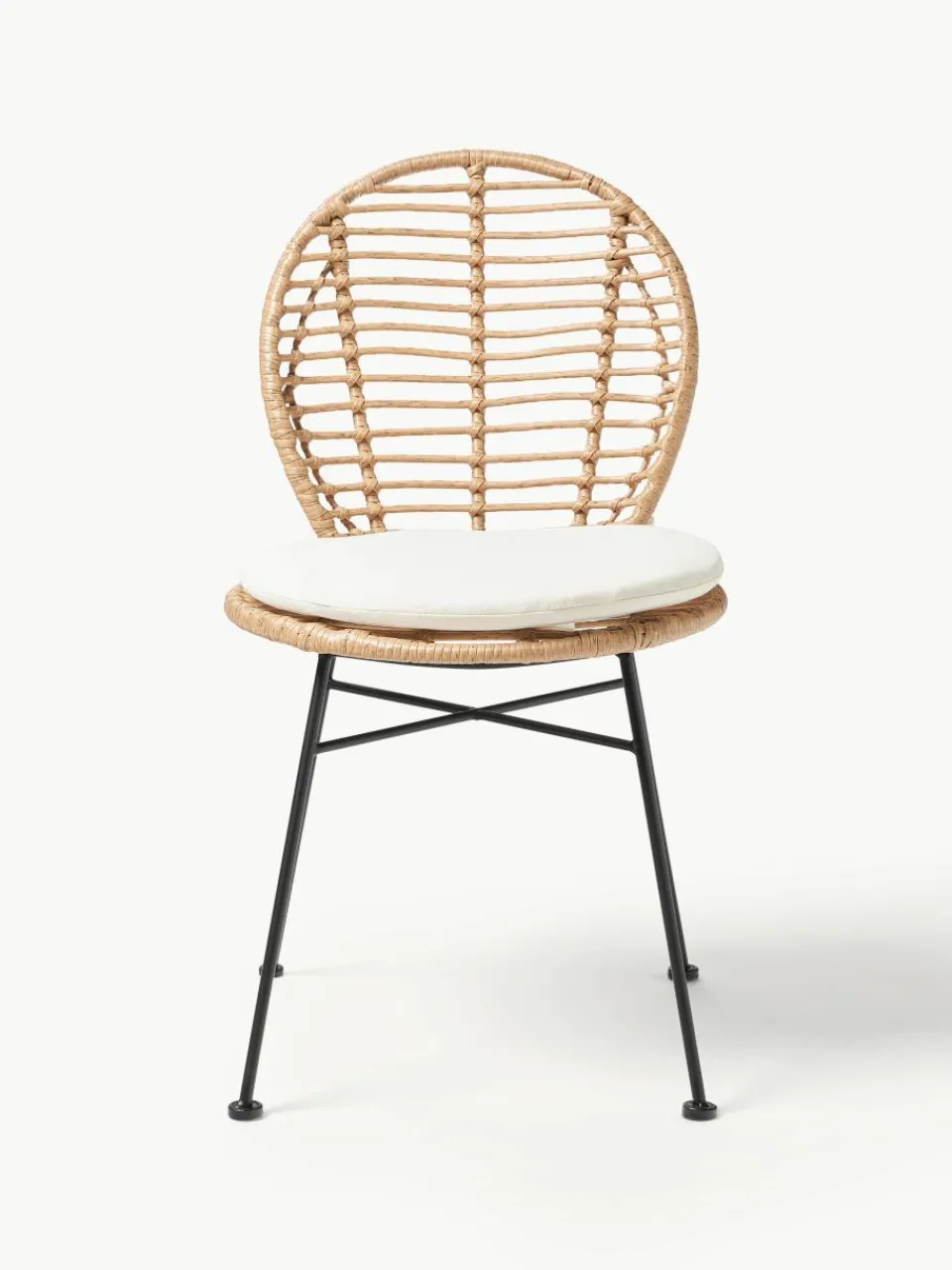 Polyrotan stoelen Cordula met stoelkussen, 2 stuks^Westwing Collection Outlet