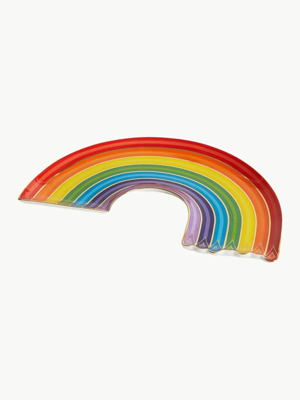 Porselein decoratief dienblad Rainbow met goudkleurig^Jonathan Adler Hot