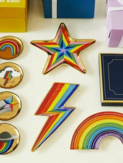 Porselein decoratief dienblad Rainbow met goudkleurig^Jonathan Adler Hot