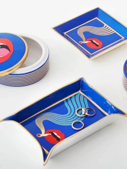 Porselein decoratief dienblad pot met goud^Jonathan Adler Fashion