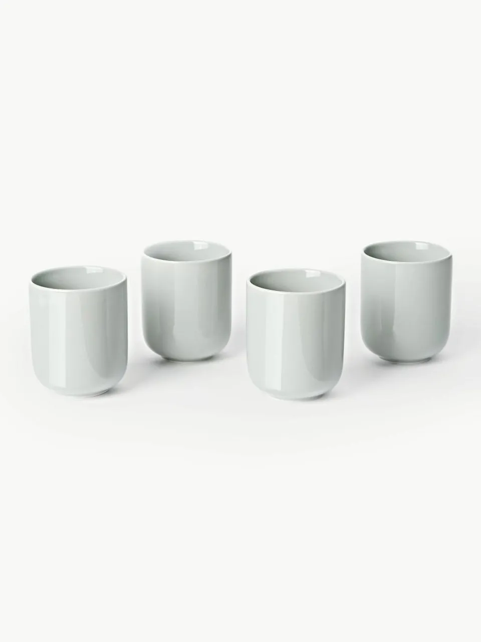 Porseleinen bekers Nessa, 4 stuks^Westwing Collection New