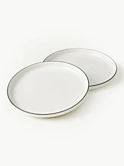 Porseleinen dinerbord Facile, 2 stuks^Westwing Collection Discount