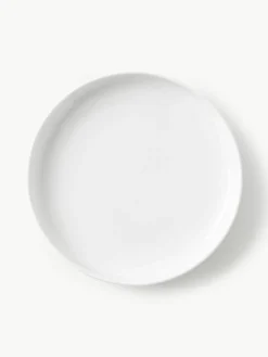 Porseleinen dinerbord Nessa, 4 stuks^Westwing Collection New