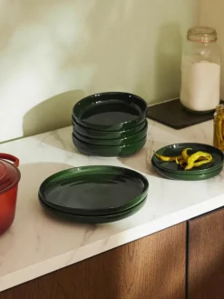 Porseleinen dinerborden Nessa, 4 stuks^Westwing Collection Sale