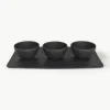Porseleinen dipschalen Manufacture Rock met dienblad, 4-delig^Villeroy & Boch Best