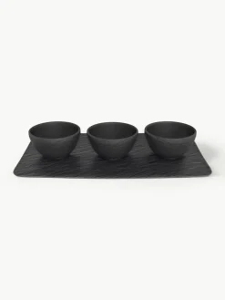 Porseleinen dipschalen Manufacture Rock met dienblad, 4-delig^Villeroy & Boch Best
