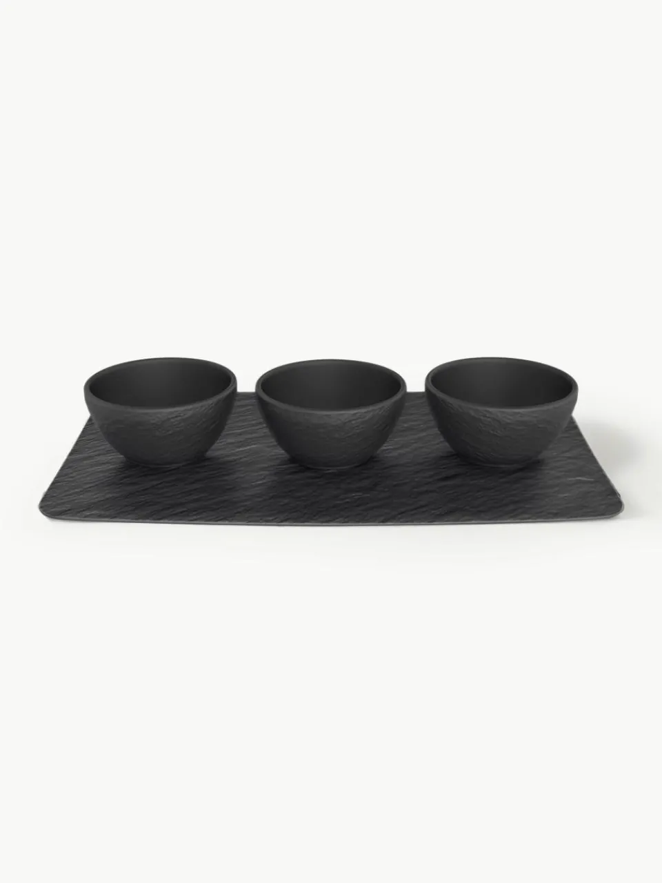 Porseleinen dipschalen Manufacture Rock met dienblad, 4-delig^Villeroy & Boch Best