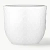Porseleinen eierdopjes Rhombe met gestructureerde oppervlak, 2 stuks^Lyngby Porcelaen Best