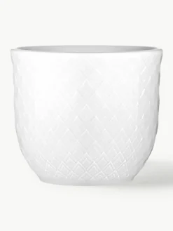 Porseleinen eierdopjes Rhombe met gestructureerde oppervlak, 2 stuks^Lyngby Porcelaen Best