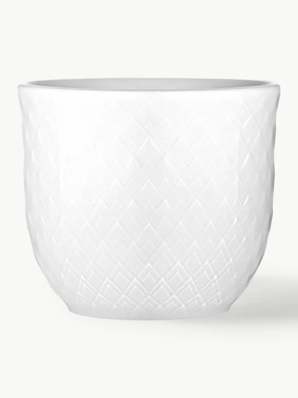 Porseleinen eierdopjes Rhombe met gestructureerde oppervlak, 2 stuks^Lyngby Porcelaen Best