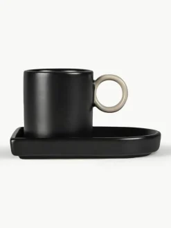 Porseleinen espressokopjes met schoteltjes Niki, 2 stuks^Byon Clearance