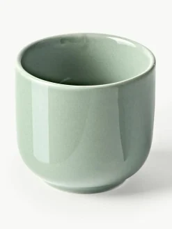 Porseleinen espressokopjes Nessa met schotels, 4 stuks^Westwing Collection Discount