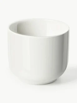 Porseleinen espressokopjes Nessa met schotels, 4 stuks^Westwing Collection Best