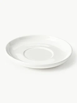 Porseleinen espressokopjes Nessa met schotels, 4 stuks^Westwing Collection Best
