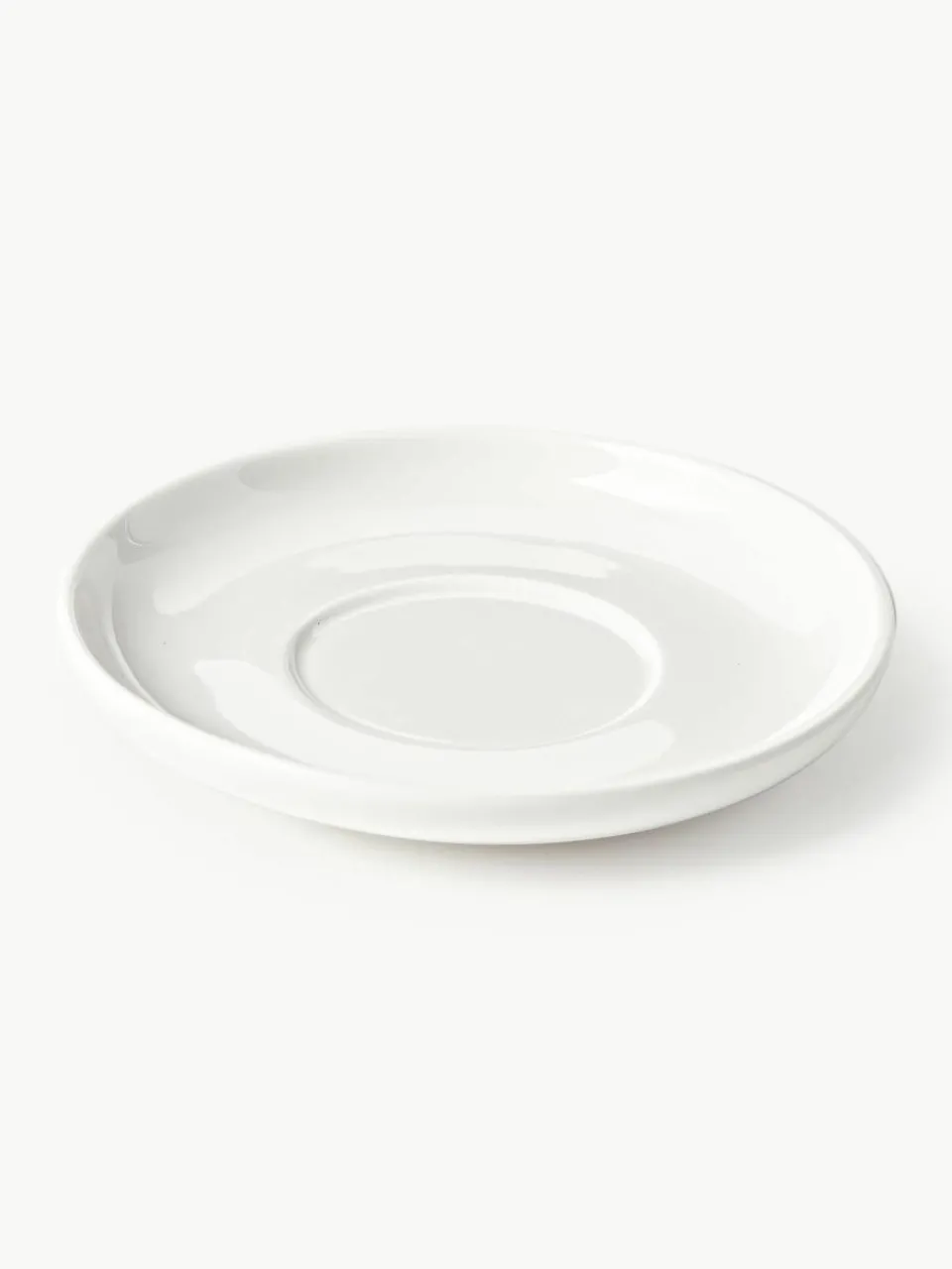 Porseleinen espressokopjes Nessa met schotels, 4 stuks^Westwing Collection Best