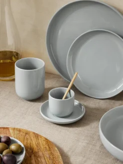 Porseleinen espressokopjes Nessa met schotels, 4 stuks^Westwing Collection Hot