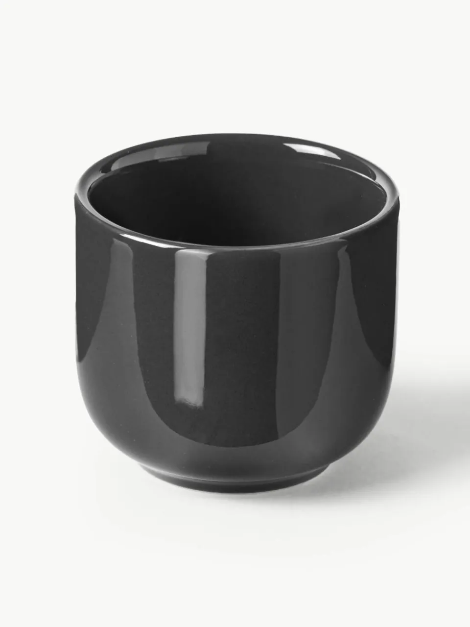 Porseleinen espressokopjes Nessa met schotels, 4 stuks^Westwing Collection Online