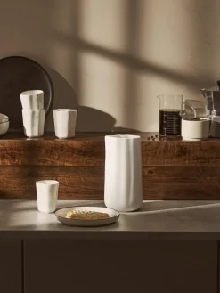 Porseleinen koffiemokken Joana in organische vorm, 4 stuks^Westwing Collection Discount