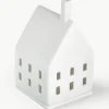 Porseleinen lichthuis Living, H 10 cm^Westwing Outlet