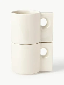 Porseleinen mokken Keira, 2 stuks^Westwing Collection Discount