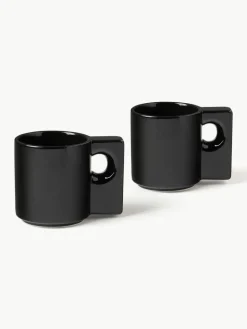 Porseleinen mokken Keira, 2 stuks^Westwing Collection New