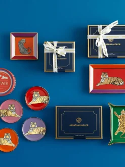 Porseleinen onderzetters Safari met goud, 4-delig^Jonathan Adler Sale